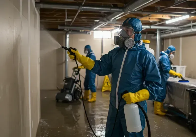 Basement Sanitization and Antimicrobial Treatment process in Westby, WI